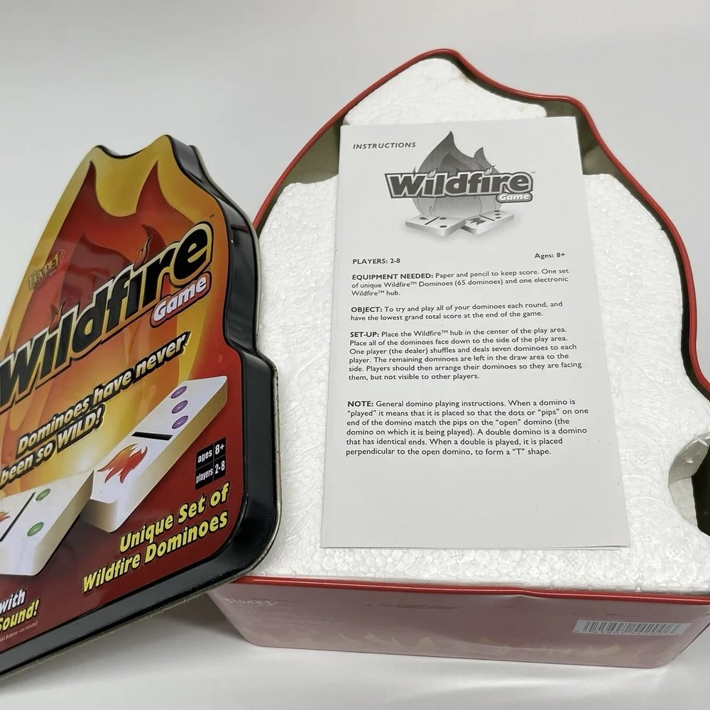 Fundex Wildfire Dominoes Electronic Game Hub Lights & Sounds Ages 8+ Works